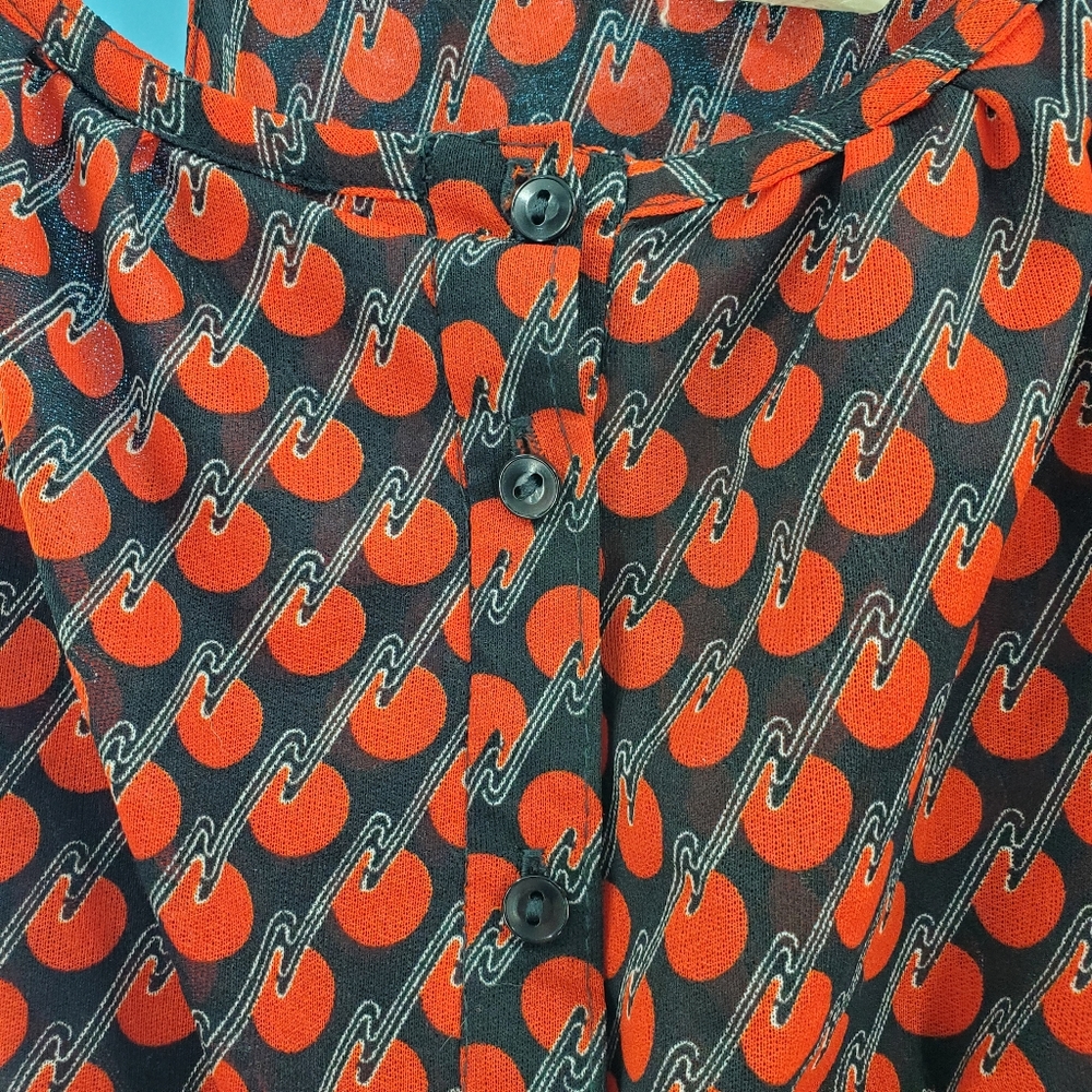 Vintage Red and Black Midi Dress - Picture 13 of 14